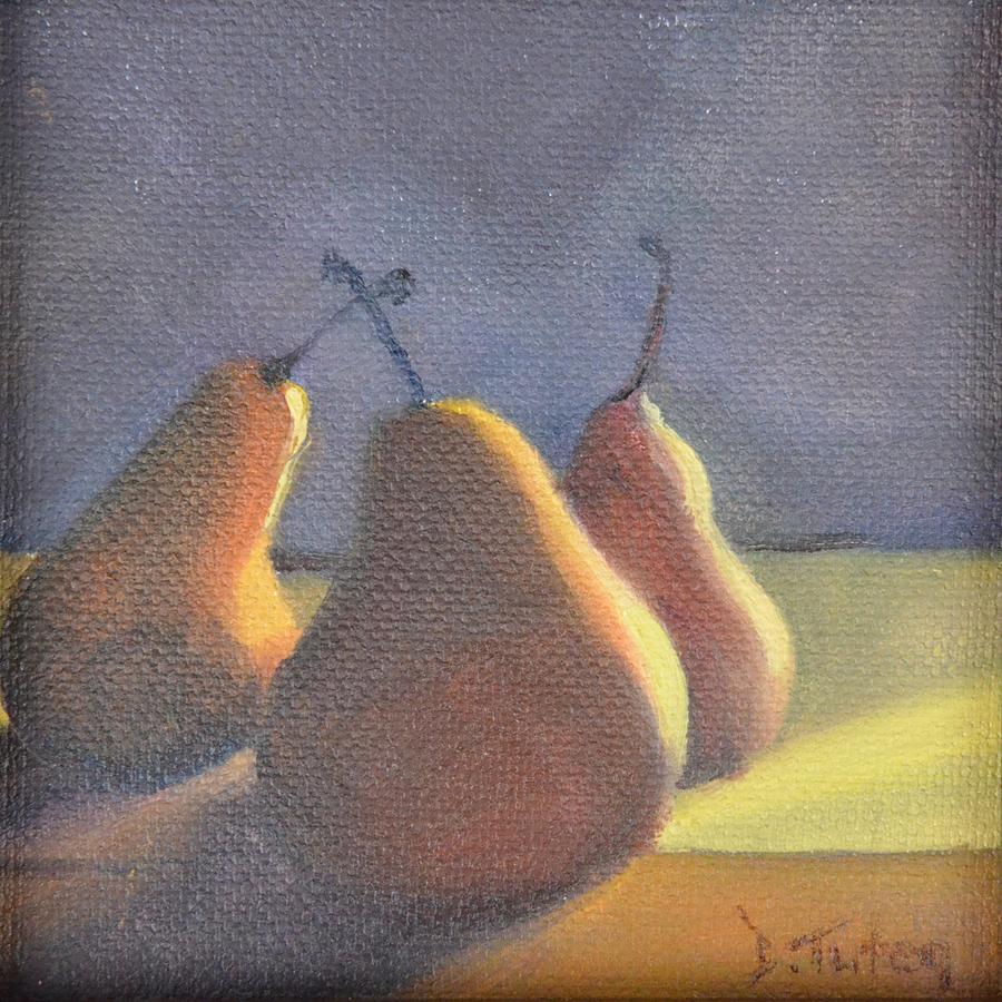 Pear Trio Painting by Donna Tuten