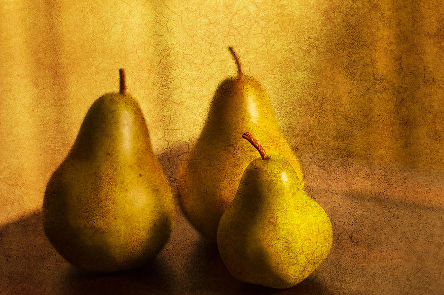 Pear Photograph - Pear Trio by Rebecca Cozart