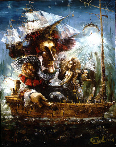 Pearl Painting - Pearl Diver by Gia Chikvaidze Pearl Painting - Pearl Diver by Gia Chikvaidze