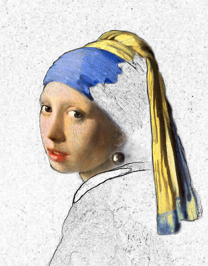 Rembrandt Digital Art - Pearl Earring Digital Art by Karla Beatty