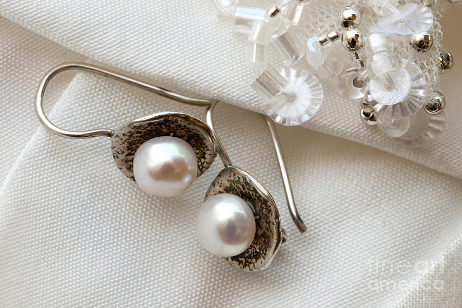 Pearl Earrings Photograph by Rick Piper Photography
