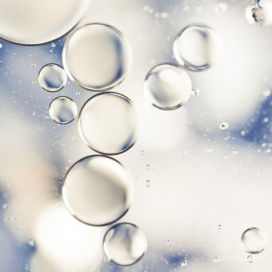 Abstract Photograph - Pearlescent Water Droplets by Sharon Mau
