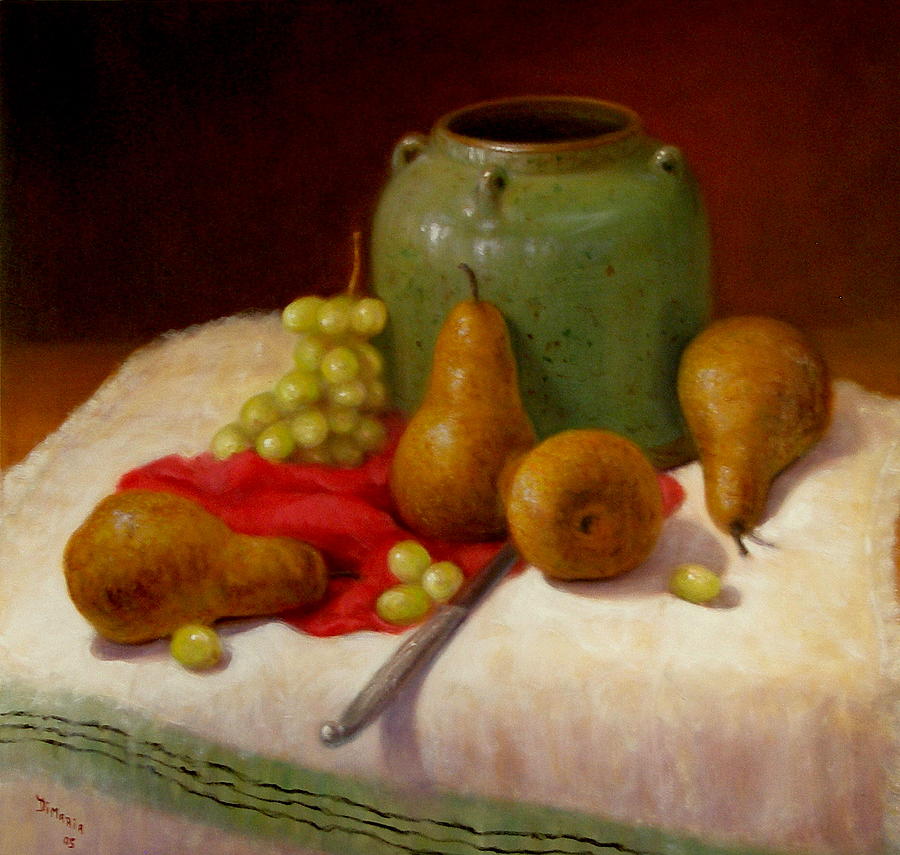 Pears and Grapes Painting by Donelli  DiMaria