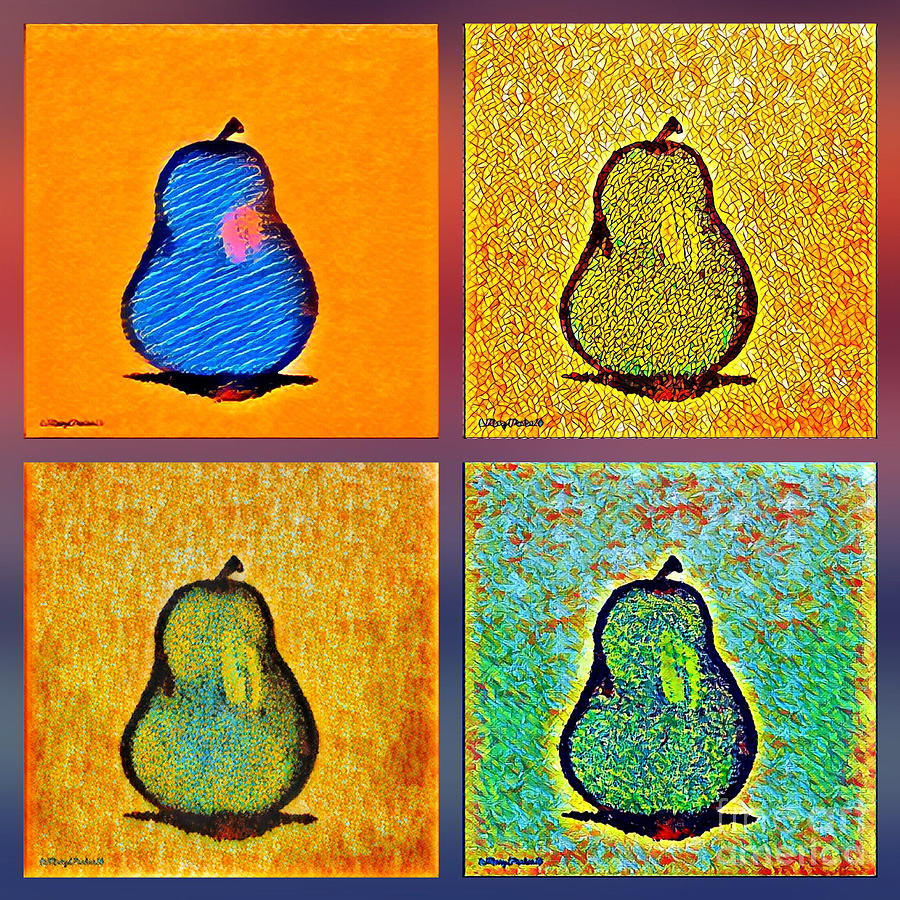 Pears And More Pears Mixed Media by MaryLee Parker