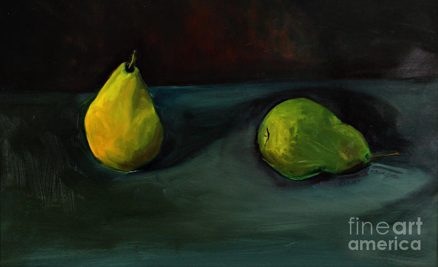 Still Life Painting - Pears Apart by Daun Soden-Greene