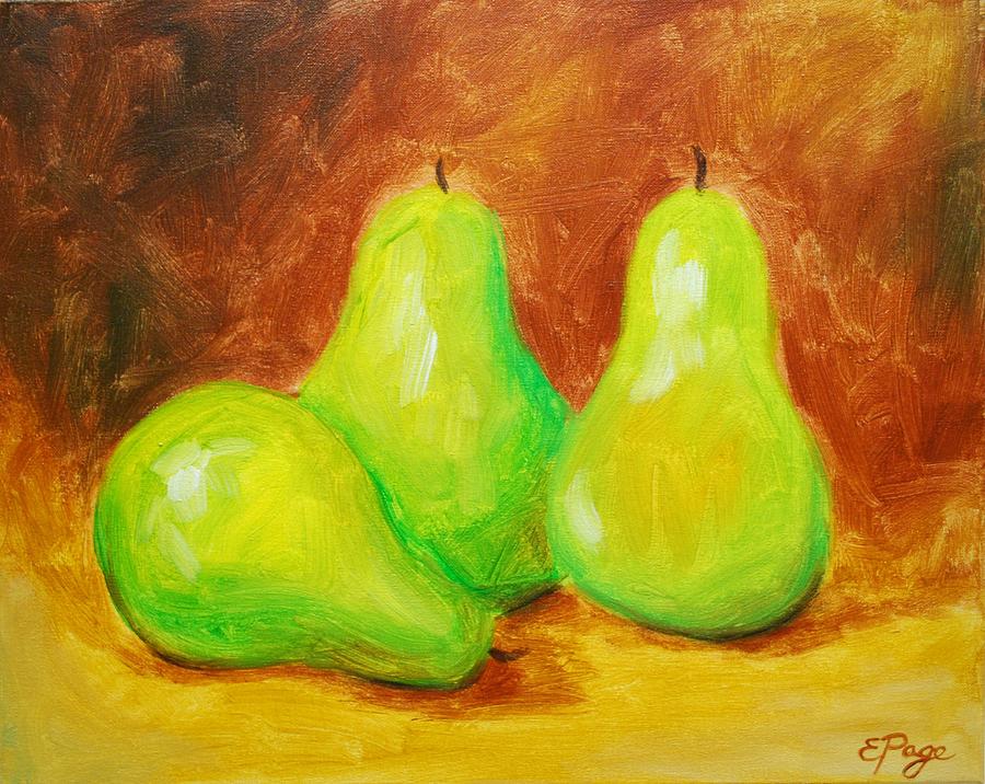 Pears Painting by Emily Page