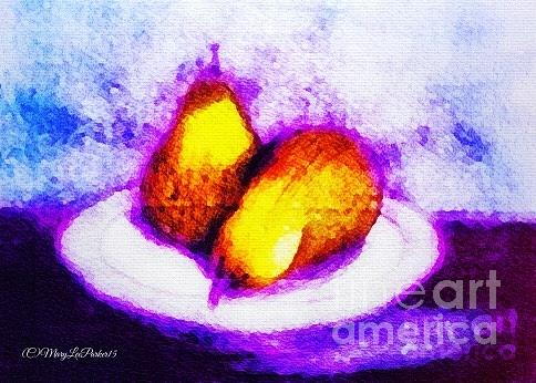 Pears In A Bowl Painting by MaryLee Parker