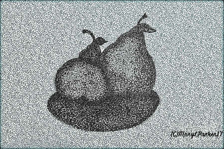 Pears In Pen And Ink  Mixed Media by MaryLee Parker