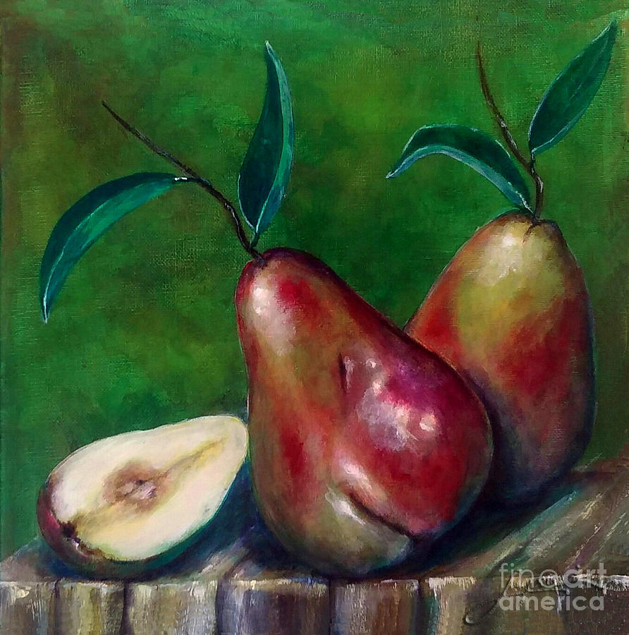 Bartlett Pears Painting - Pears Still life by Thomas Lupari