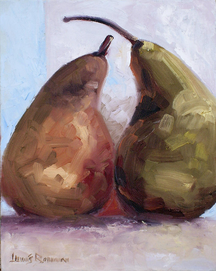 Pears Two Painting by Lewis Bowman