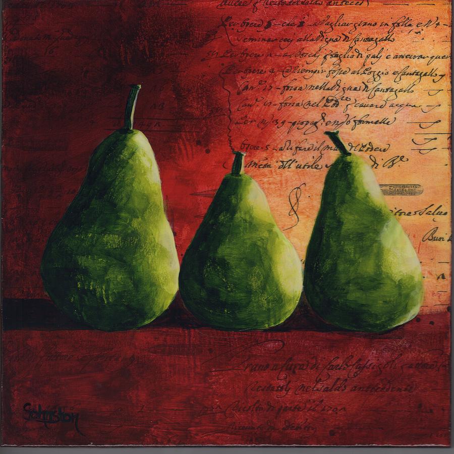 Peary Tale Painting by Cindy Johnston