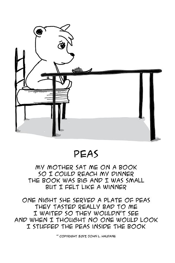 Peas Drawing by John Haldane