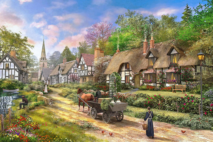 Peasant Village Life Variant 1 Photograph by MGL Meiklejohn Graphics Licensing