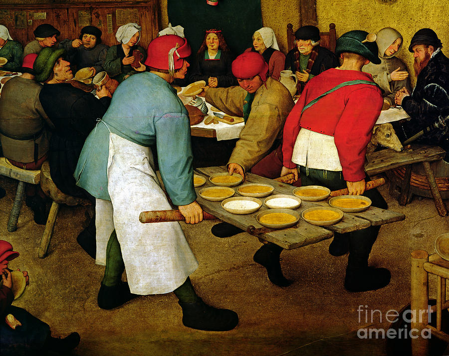 Peasant Painting - Peasant Wedding by Bruegel by Pieter the Elder Bruegel