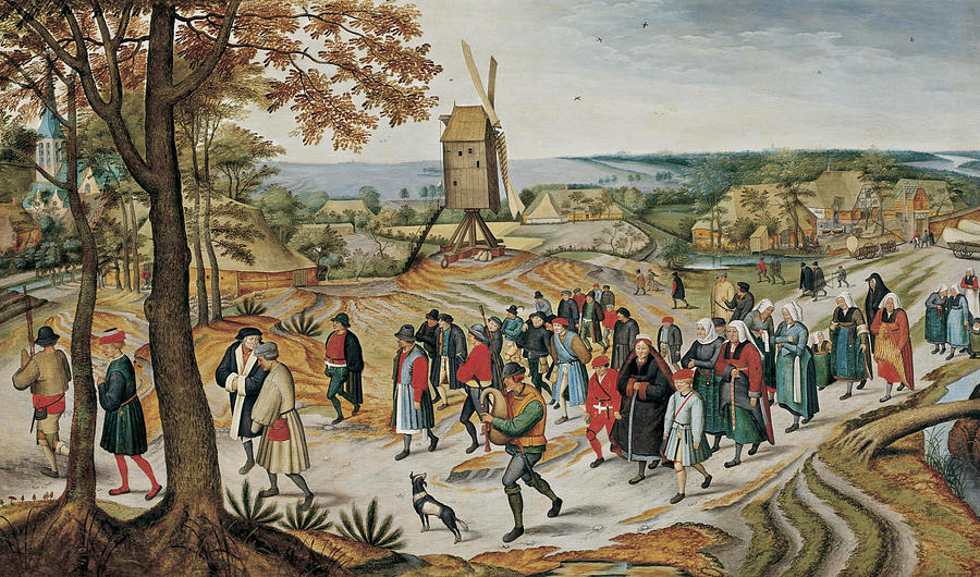 Peasant Wedding Procession Painting by Pieter Brueghel the Younger