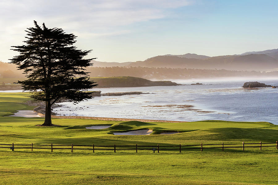 Pebble Beach Golf Course, 18th Hole Photograph by Mike Centioli