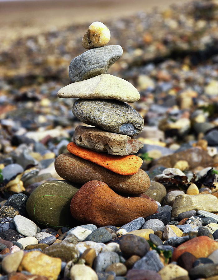 Pebble Sculpture Photograph by Jeff Townsend