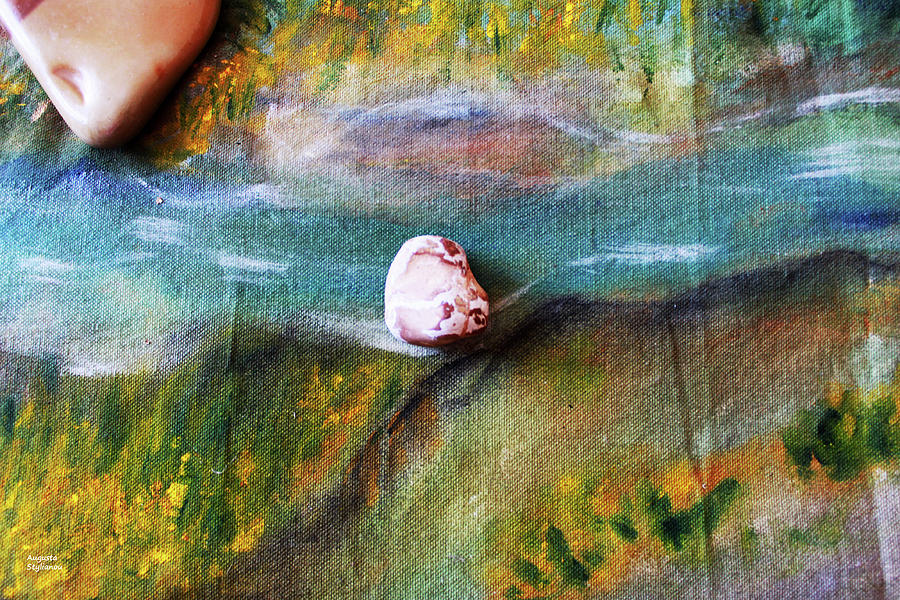 Pebbles at  the stream Digital Art by Augusta Stylianou
