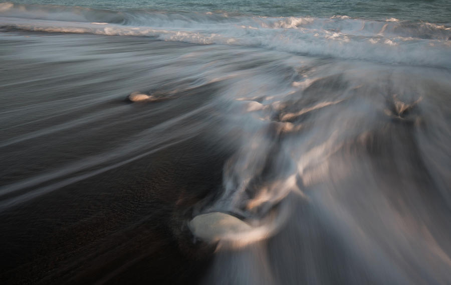 Pebbles  in the beach with soft milky sea water Photograph by Michalakis Ppalis