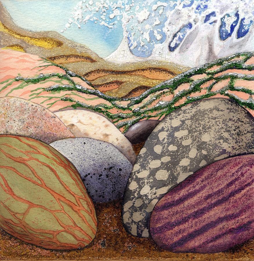 Pebbles on a Shore Painting by Lynne Henderson