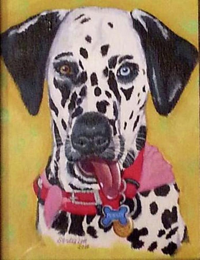 Dog Painting - Pebbles by Sandra Lett