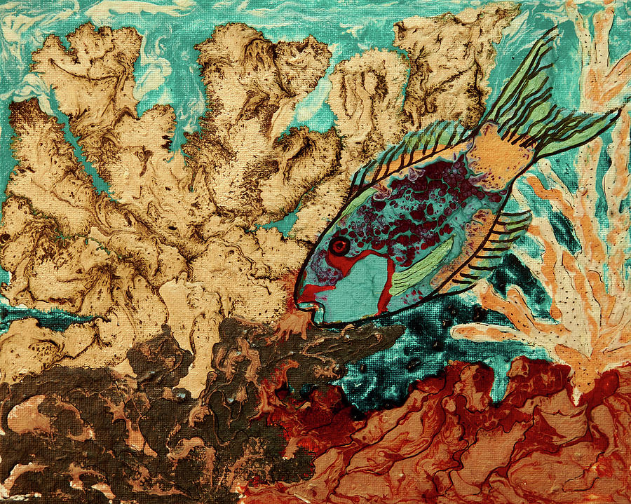 Pebeo Parrotfish 2 Painting by Patricia Beebe