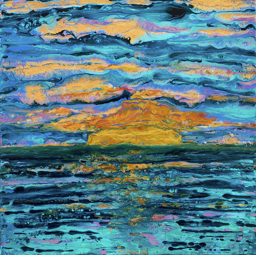 Pebeo Sunset Caribbean Painting by Patricia Beebe