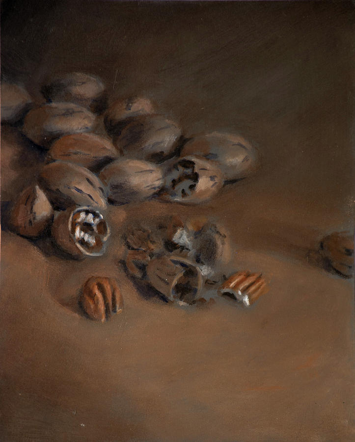 Pecan Study Painting by Christopher Reid
