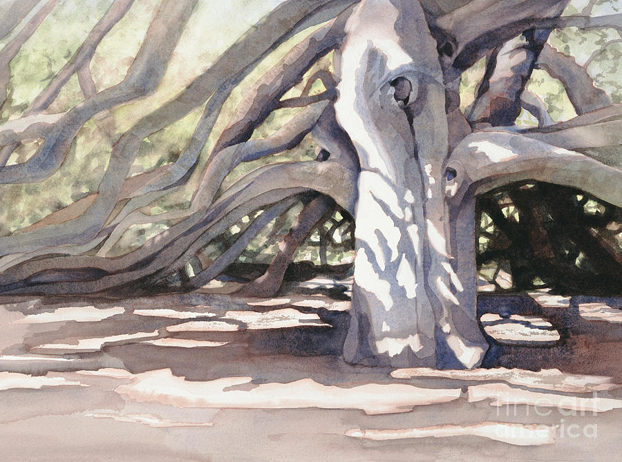 Pechanga Great Oak Painting by Bonnie Rinier