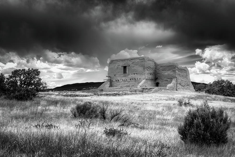 Pecos National Historical Park in bw Photograph by James Barber