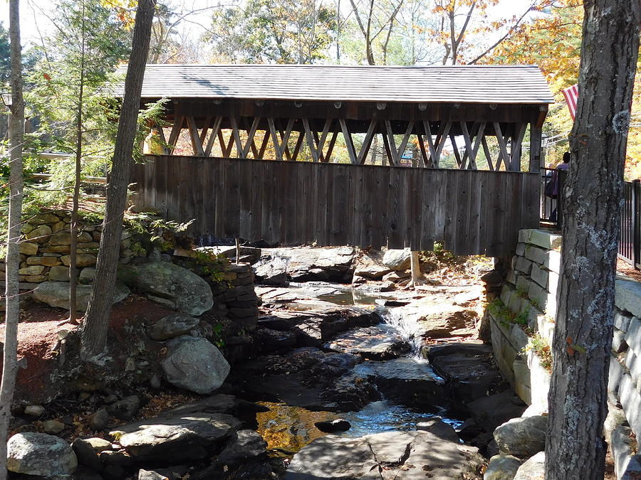 Pedestrian Covered Bridge Photograph by Catherine Gagne