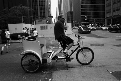 New York Photograph - Pedi Cab by Linda Kish New York Photograph - Pedi Cab by Linda Kish