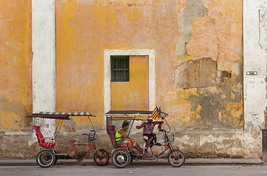 Pedicabs At Convento De Santa Clara Havana Cuba Photograph