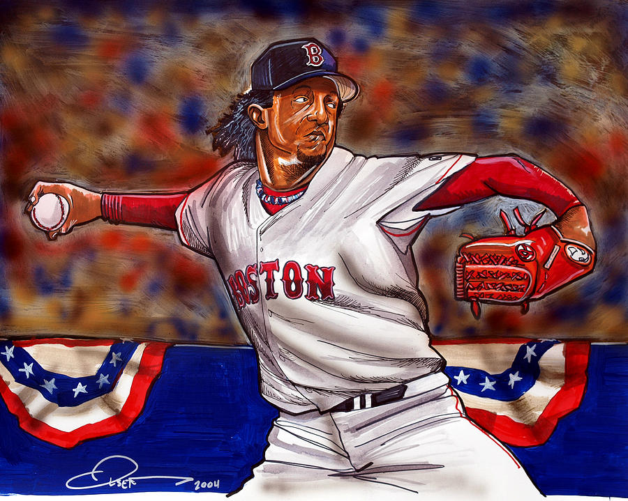 Pedro Martinez Painting by Dave Olsen