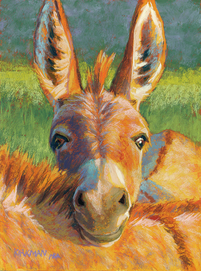 Animal Pastel - Peek-A-Burro by Rita Kirkman