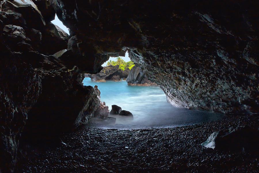 Nature Photograph - Peeking Through the Lava Tube by Susan Rissi Tregoning