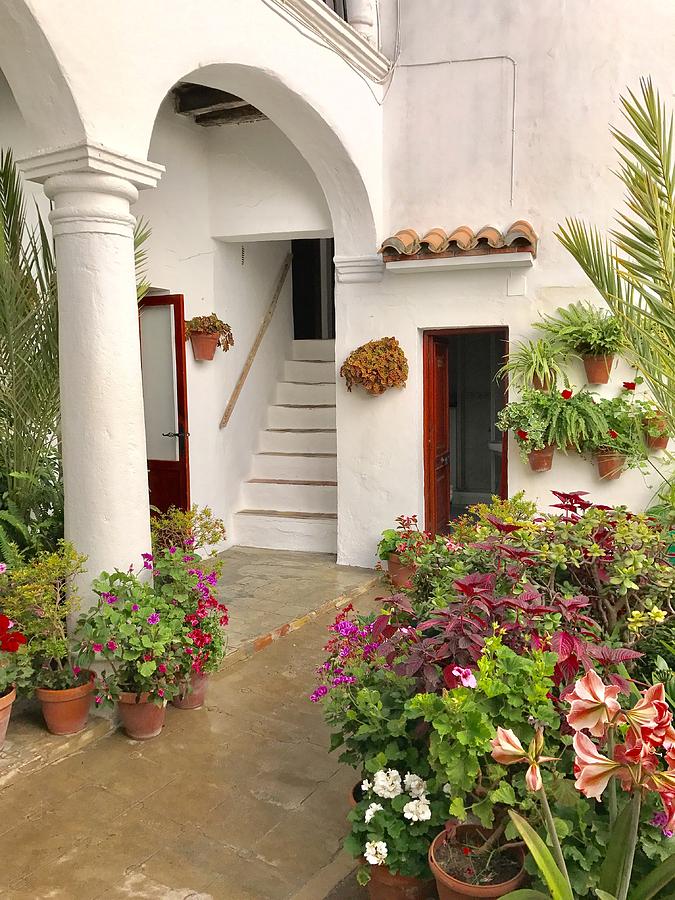 Peeks Into Private Courtyards in Vejer Spain Photograph by Kenlynn Schroeder