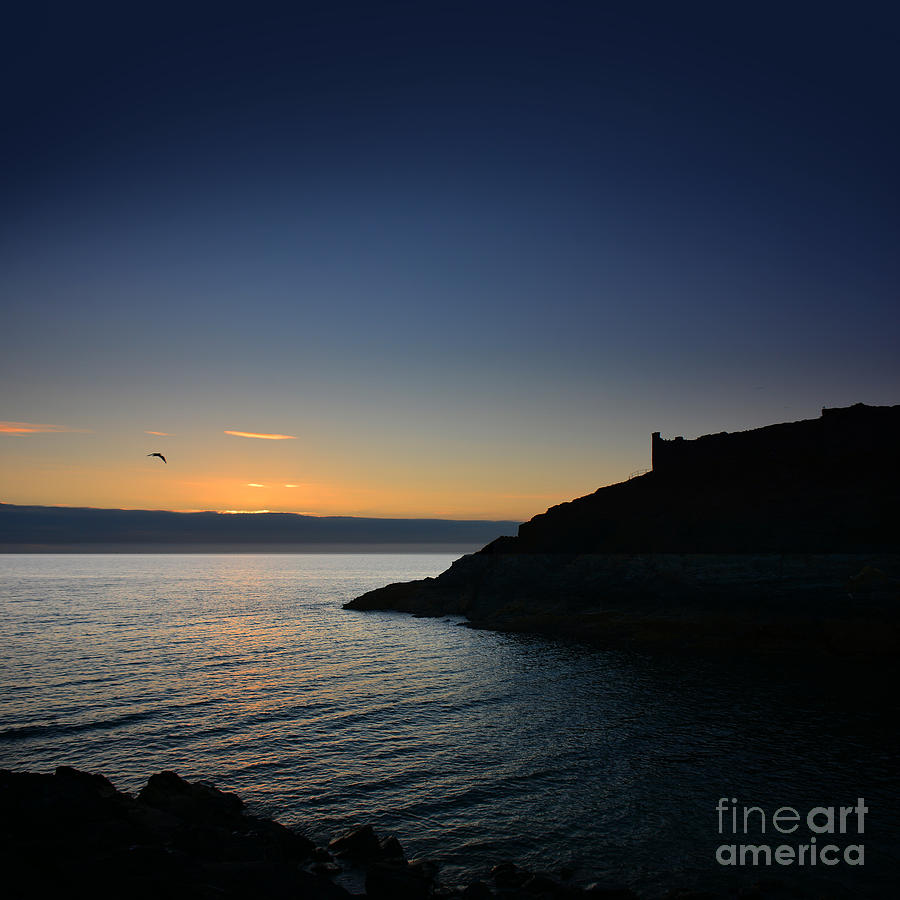 Peel Castle sunset  Photograph by Paul Davenport