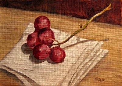 Fruit Painting - Peel Me A Grape by Cheryl Pass Fruit Painting - Peel Me A Grape by Cheryl Pass
