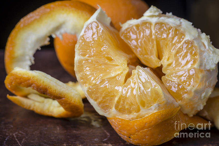 Still Life Photograph - Peeled Orange Still Life by Edward Fielding