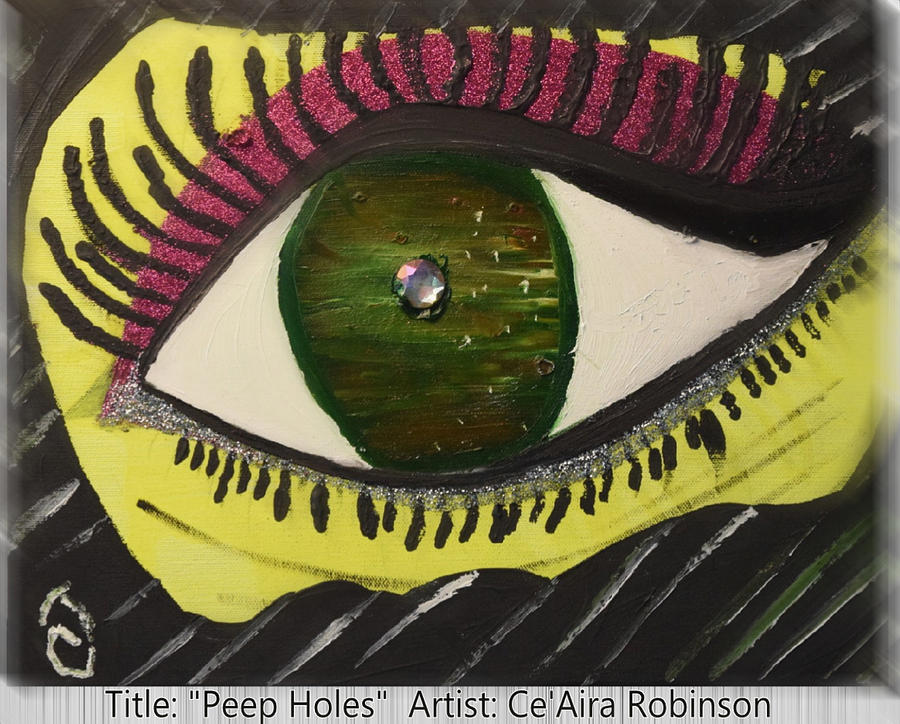 Abstract Painting - Peep Holes by Ceaira Robinson 