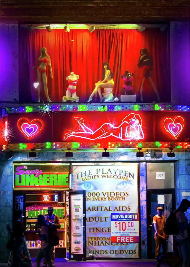 New York City Photograph - Times Square Peep Show by Mark Andrew Thomas