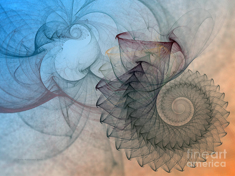 Abstract Digital Art - Pefect Spiral by Karin Kuhlmann