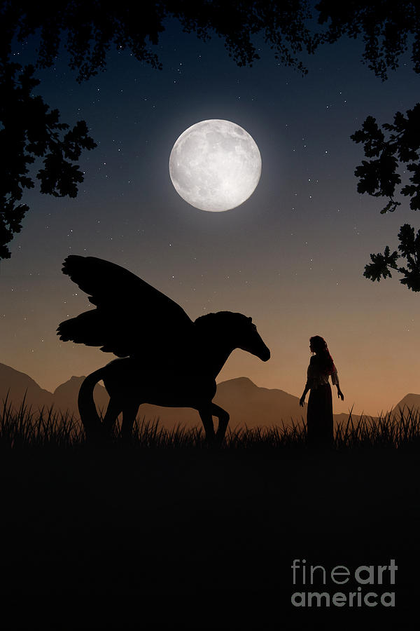Pegasus Digital Art by Clayton Bastiani