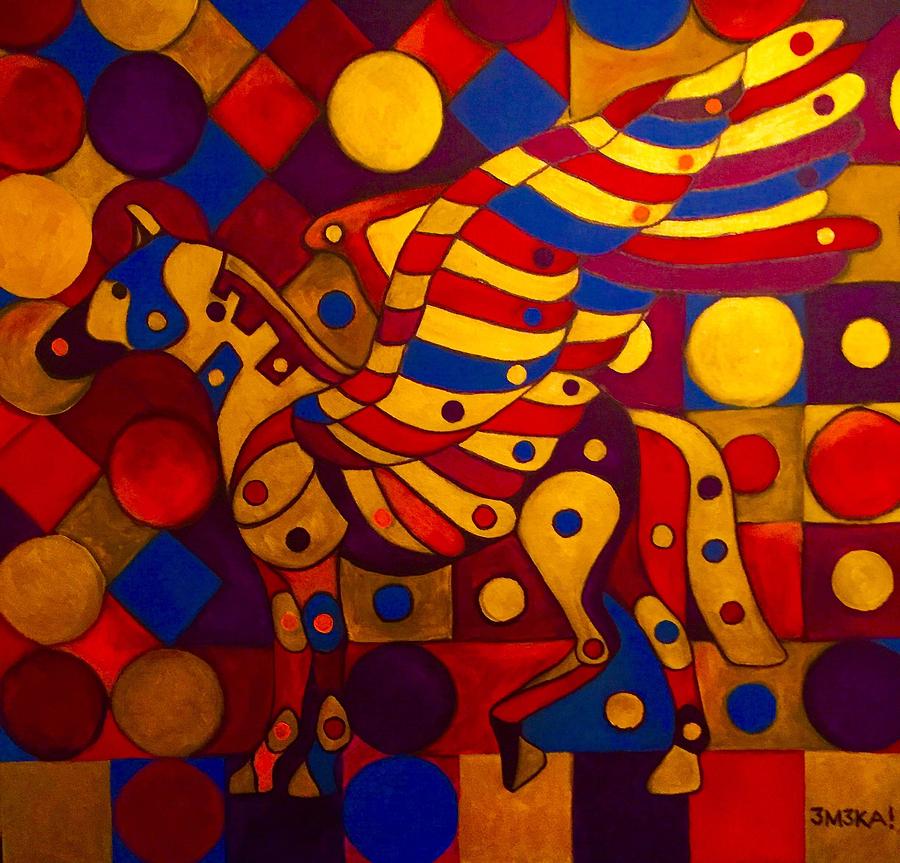 Pegasus Painting by Emeka Okoro