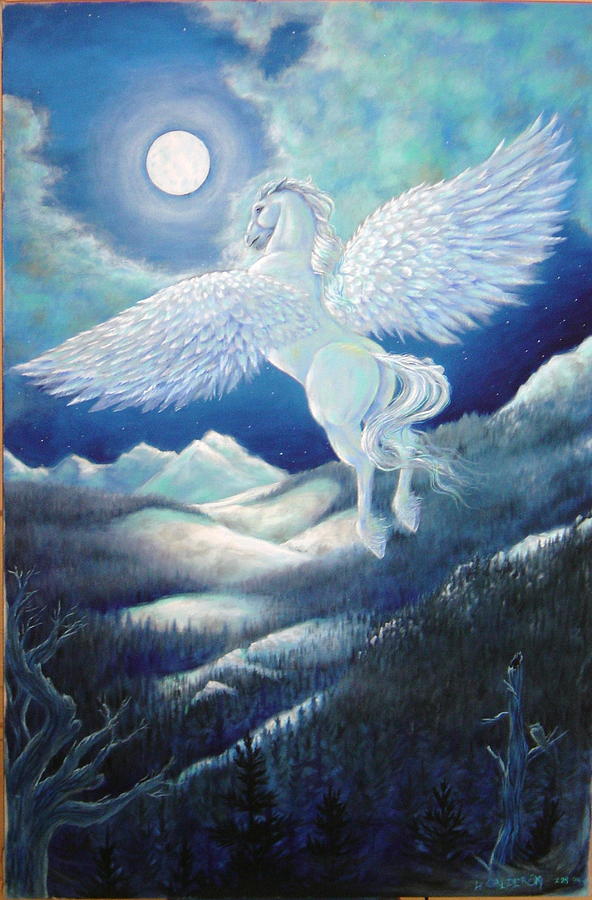 Pegasus Painting by Heather Calderon