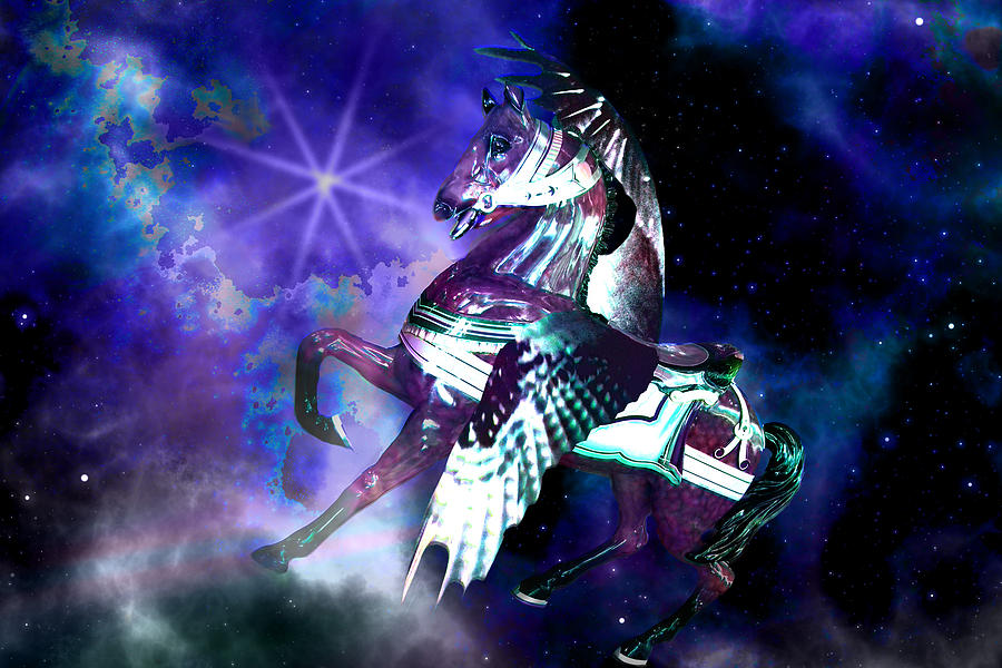 Pegasus Digital Art by Lisa Yount