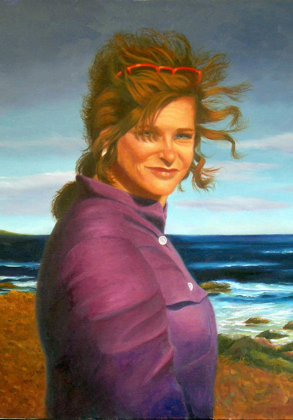Portrait Painting - Peggy by Pat Aube Gray Portrait Painting - Peggy by Pat Aube Gray