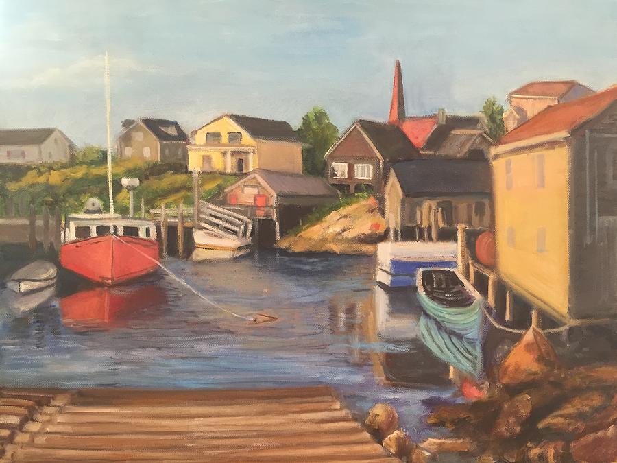 Peggy s Cove, Halifax Nova Scotia, Canada  Painting by Gloria Smith