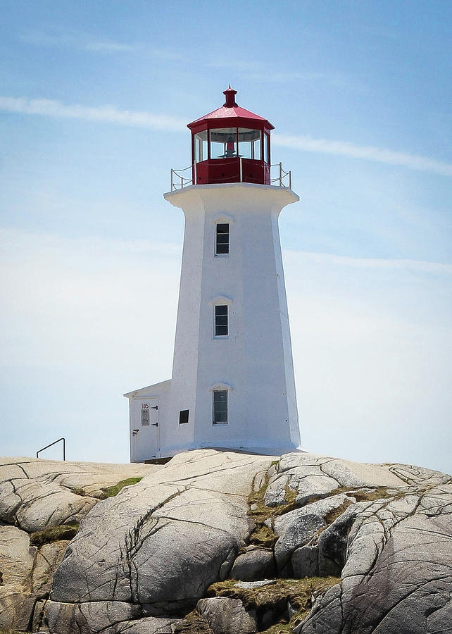 Lighthouse Photograph - Peggys Cove Lighthouse by Ron Vollentine